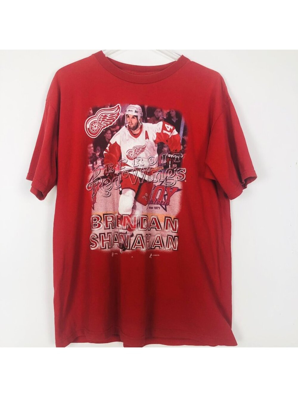 Brendan Shanahan Detroit Red Wings Vintage Miro Classics Red NHL T Shirt Size L